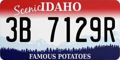 ID license plate 3B7129R