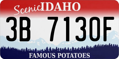 ID license plate 3B7130F