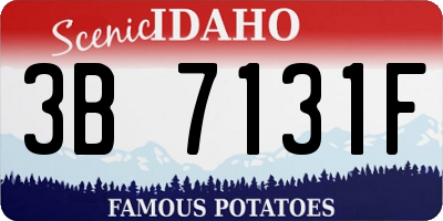 ID license plate 3B7131F