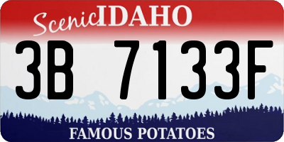 ID license plate 3B7133F
