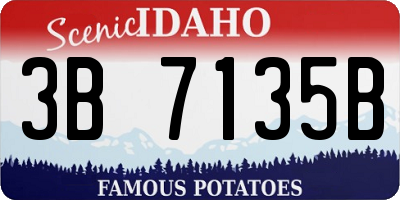 ID license plate 3B7135B