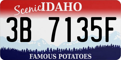 ID license plate 3B7135F