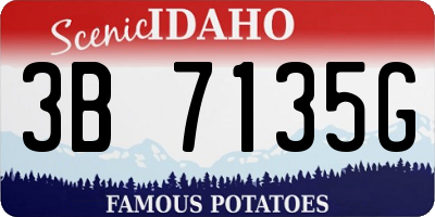 ID license plate 3B7135G