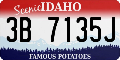 ID license plate 3B7135J