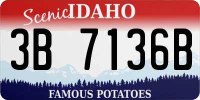 ID license plate 3B7136B