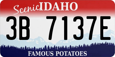 ID license plate 3B7137E