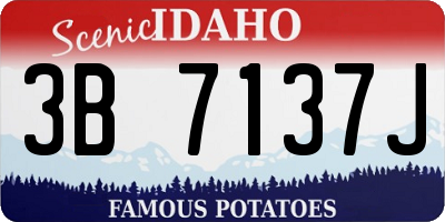 ID license plate 3B7137J