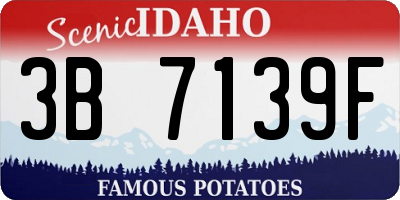 ID license plate 3B7139F