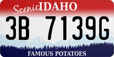 ID license plate 3B7139G