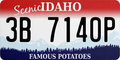 ID license plate 3B7140P