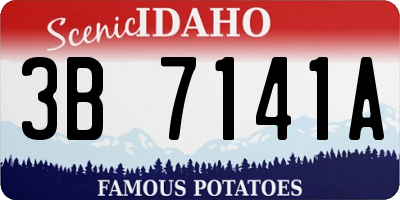 ID license plate 3B7141A