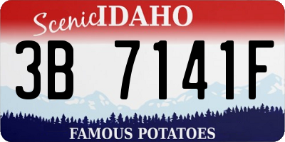 ID license plate 3B7141F