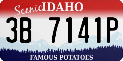 ID license plate 3B7141P