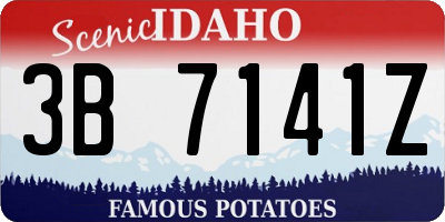 ID license plate 3B7141Z
