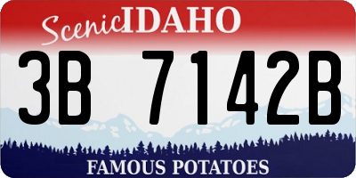 ID license plate 3B7142B