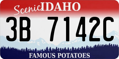 ID license plate 3B7142C