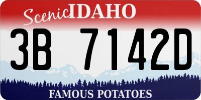 ID license plate 3B7142D