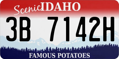 ID license plate 3B7142H