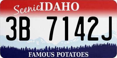 ID license plate 3B7142J