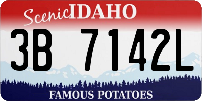 ID license plate 3B7142L