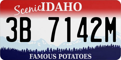 ID license plate 3B7142M