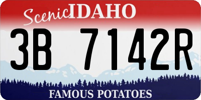 ID license plate 3B7142R