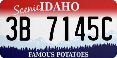 ID license plate 3B7145C
