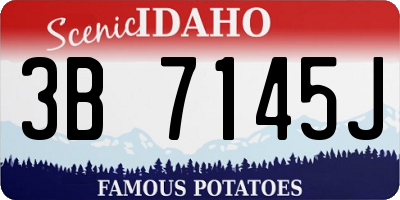 ID license plate 3B7145J