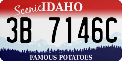 ID license plate 3B7146C