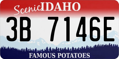 ID license plate 3B7146E