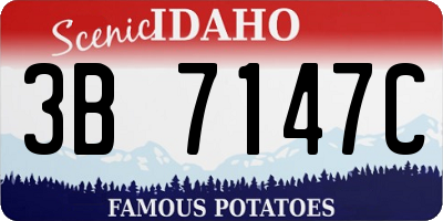 ID license plate 3B7147C