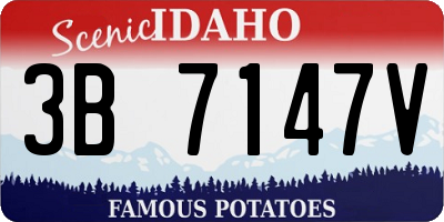 ID license plate 3B7147V