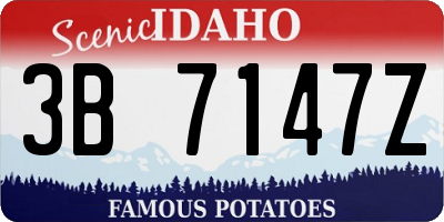 ID license plate 3B7147Z
