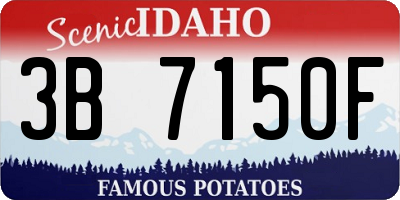 ID license plate 3B7150F