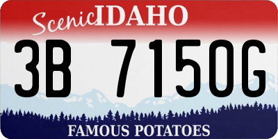 ID license plate 3B7150G