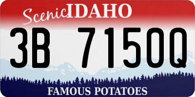 ID license plate 3B7150Q