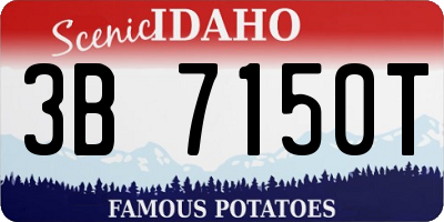 ID license plate 3B7150T