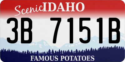 ID license plate 3B7151B
