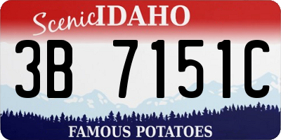 ID license plate 3B7151C