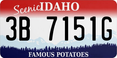 ID license plate 3B7151G
