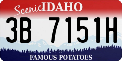 ID license plate 3B7151H