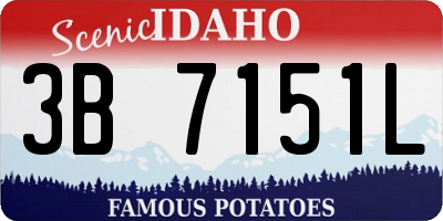 ID license plate 3B7151L