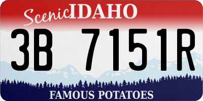 ID license plate 3B7151R