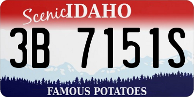 ID license plate 3B7151S