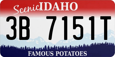 ID license plate 3B7151T