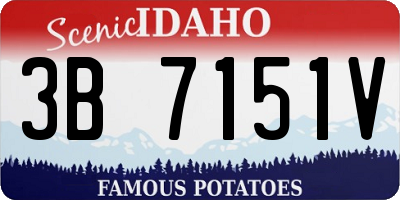 ID license plate 3B7151V
