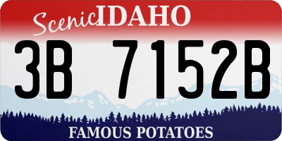 ID license plate 3B7152B