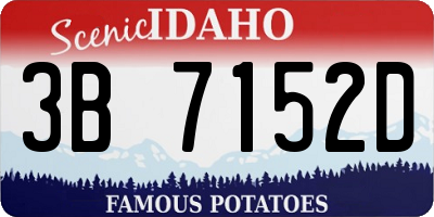 ID license plate 3B7152D