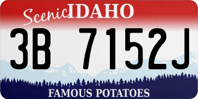 ID license plate 3B7152J