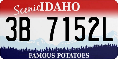 ID license plate 3B7152L